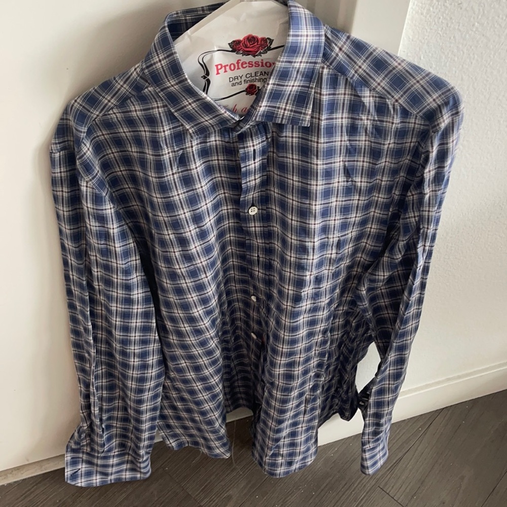 Rag & Bone Plaid Dress Shirt 15 1/2
